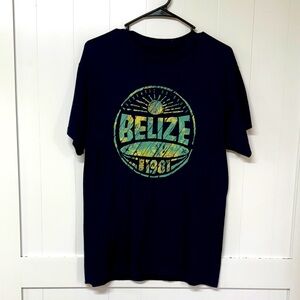Navy Graphic Belize T-Shirt with Belize Print